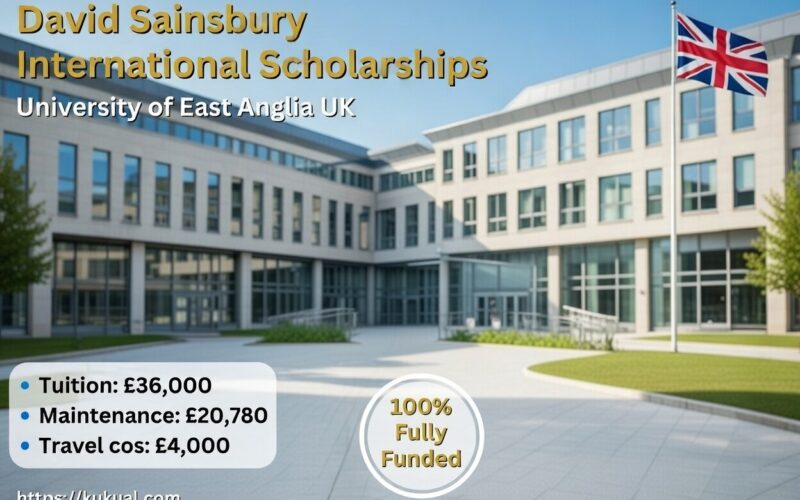 David Sainsbury Scholarships 2026 for international students in the UK – Fully Funded MSc in Global Plant Health at UEA