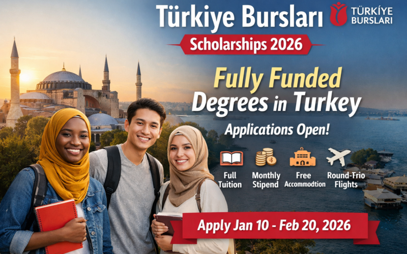 Türkiye Bursları Scholarships 2026. fully funded opportunities for international students in Turkey