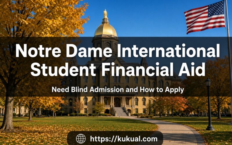 Notre Dame international student financial aid